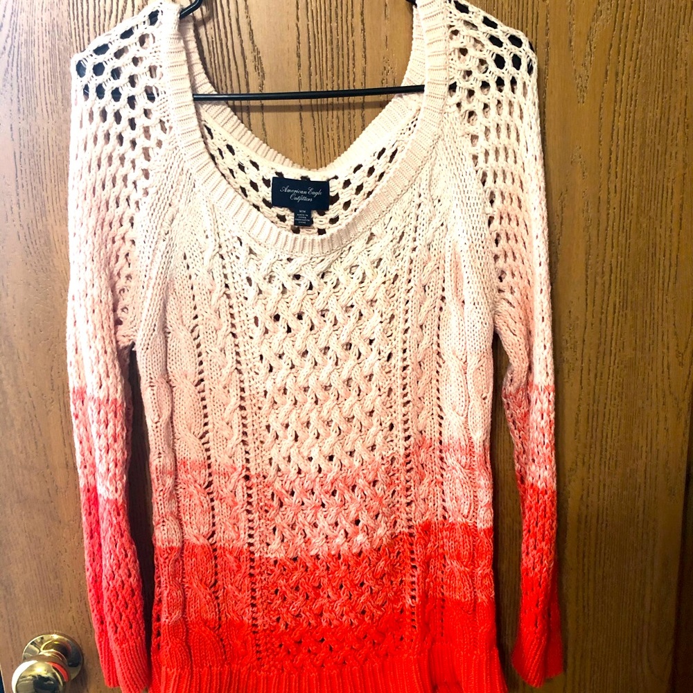 Crocheted ombré sweater